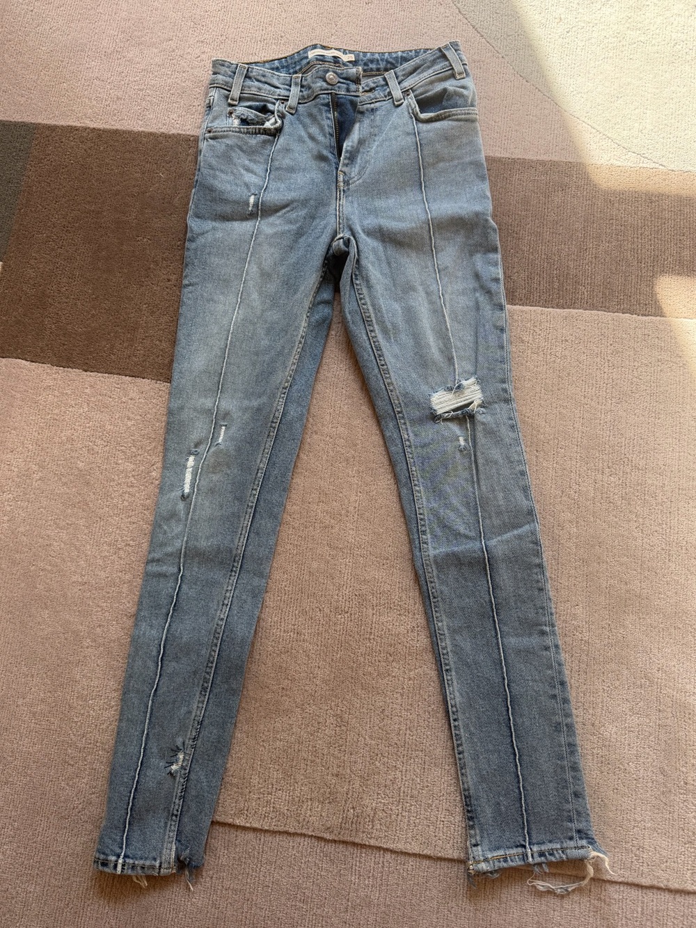 Levi's Women’s Blue Distressed High-Rise Skinny Jeans